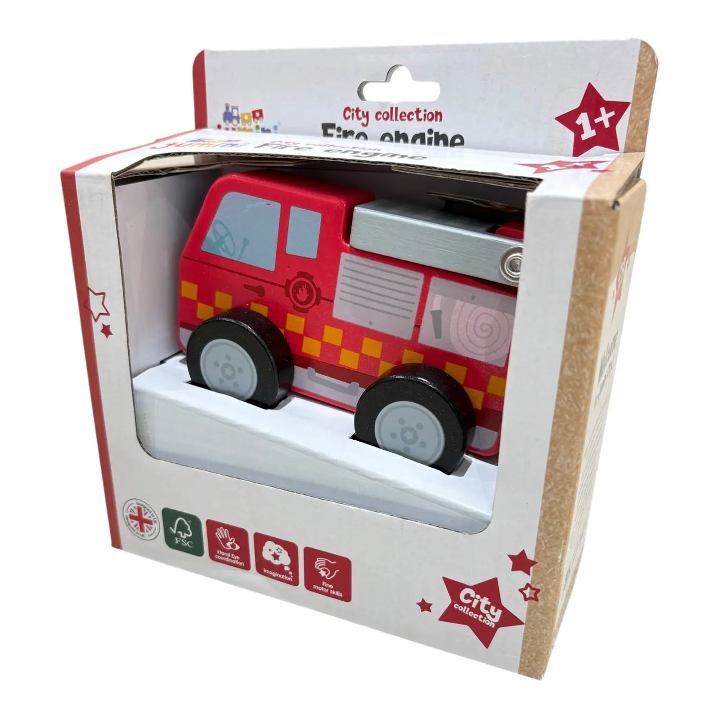 push along fire engine in a box