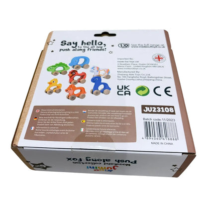 Box for a push along fox