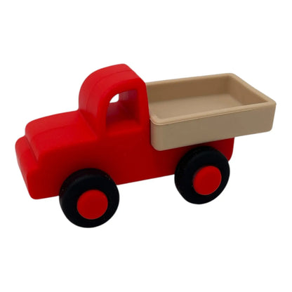 silicone toy truck in red