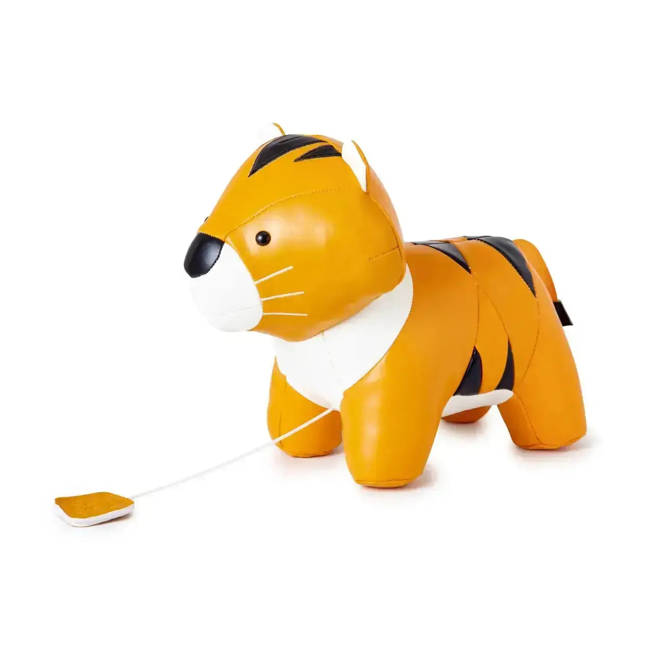 Toy tiger on a white background