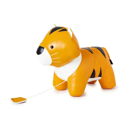 Toy tiger on a white background