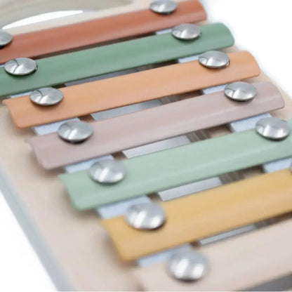 Wooden Xylophone on a white background